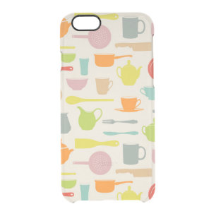 Dishes Pattern Clear iPhone 6/6S Case