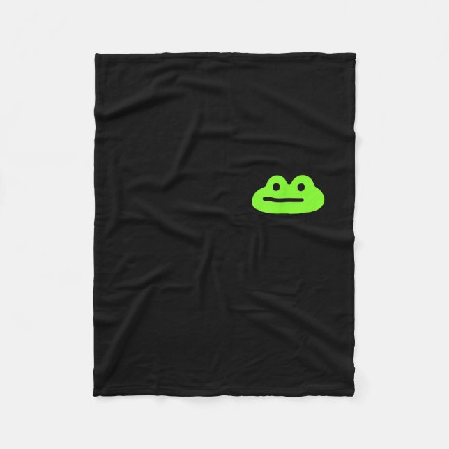 Dishonest Frog Behave No Frog Funny Cute Frog Love Fleece Blanket (Front)