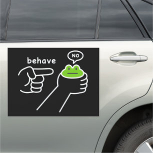 Dishonest Frog Frog Meme Behave No Cartoon  Car Magnet