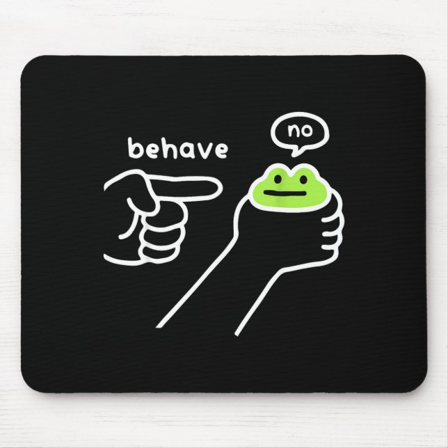 Dishonest Frog Funny Frog Meme Behave No Cartoon M Mouse Pad (Front)