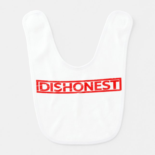Dishonest Stamp Baby Bib (Front)