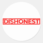 Dishonest Stamp Classic Round Sticker