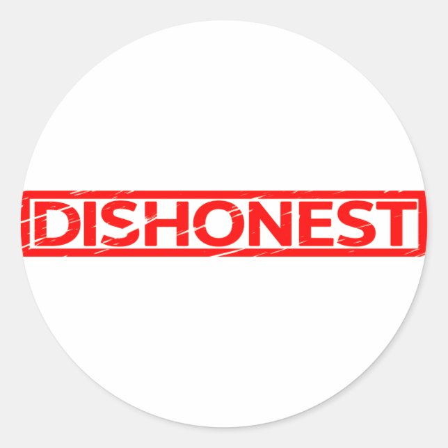Dishonest Stamp Classic Round Sticker (Front)