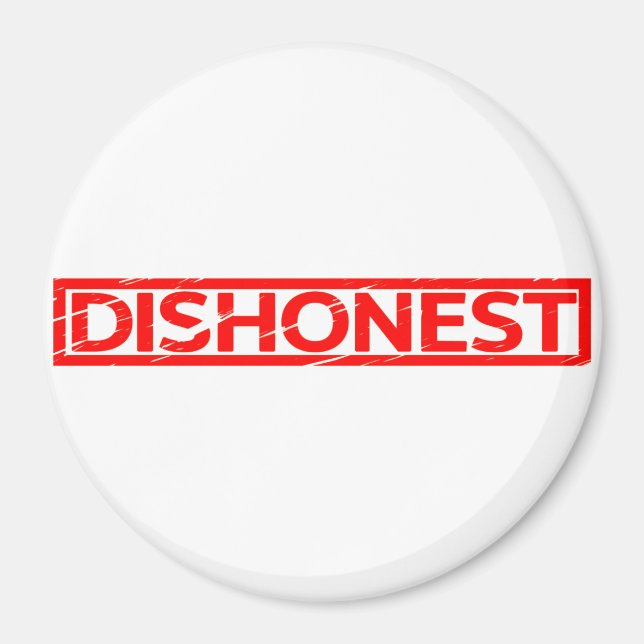 Dishonest Stamp Magnet (Front)