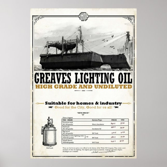 Dishonored Greaves Lighting Oil Poster (Front)