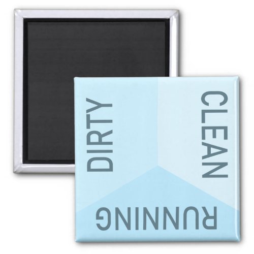 Dishwasher Blue Dirty Clean Reversible Magnet