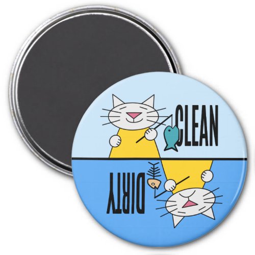 Dishwasher Cat Fish Magnet