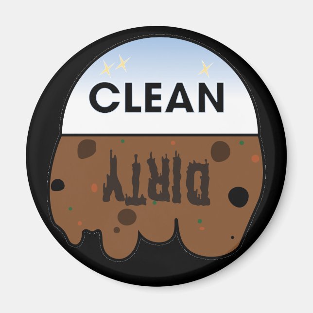 Dishwasher Clean and Dirty Message Magnet (Front)
