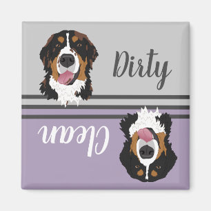 Dishwasher Clean Dirty Bernese Mountain Dog Magnet