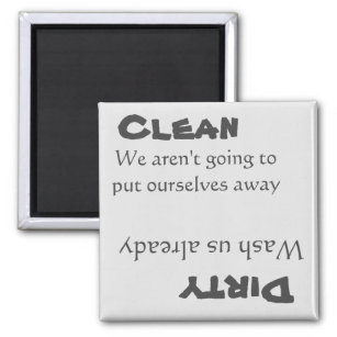 Dishwasher Clean Dirty Magnet Funny