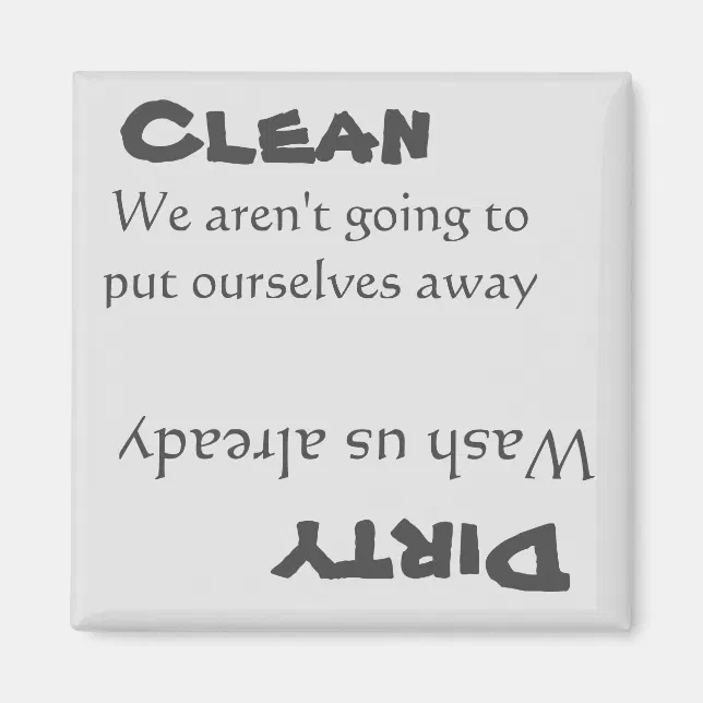 Dishwasher Clean Dirty Funny Zazzle