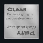 Dishwasher Clean Dirty Magnet Funny Metal<br><div class="desc">This fun kaleidoscope design was created by digitally altering one of my unique fluid acrylic paintings. It may be personalized by clicking the customize button and changing the name, initials or words. You may also change the text color and style or delete the text for an image only design. Contact...</div>