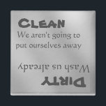 Dishwasher Clean Dirty Magnet Funny Metal<br><div class="desc">This fun kaleidoscope design was created by digitally altering one of my unique fluid acrylic paintings. It may be personalized by clicking the customize button and changing the name, initials or words. You may also change the text color and style or delete the text for an image only design. Contact...</div>