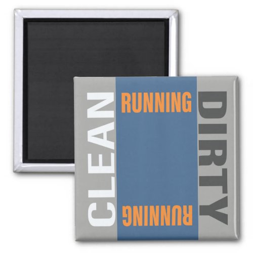 Dishwasher Clean Dirty Running Dishes Plates Magnet