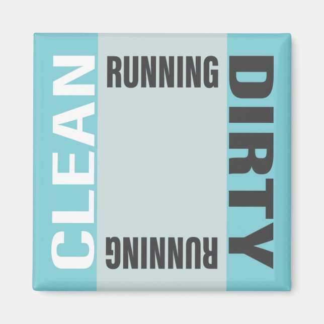 Dishwasher Clean Dirty Running Kitchen Office Magnet (Front)