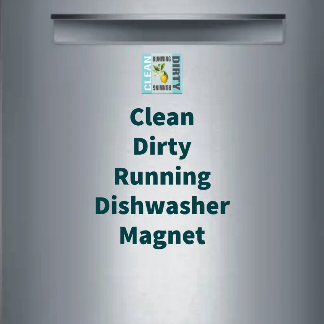 Dishwasher Clean Dirty Running Lemon Kitchen Magnet