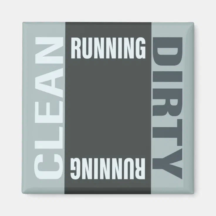 Dishwasher Clean Dirty Running Modern Sign Zazzle