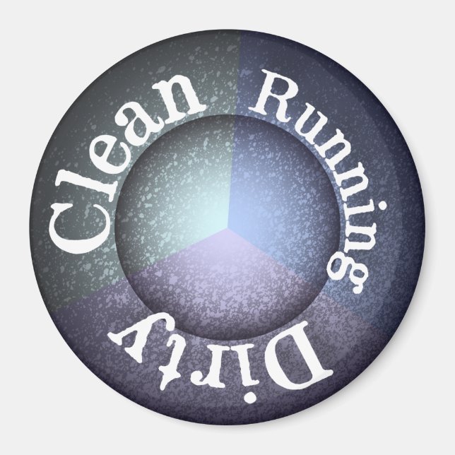 Dishwasher Clean Dirty Running Organizer Magnet (Front)