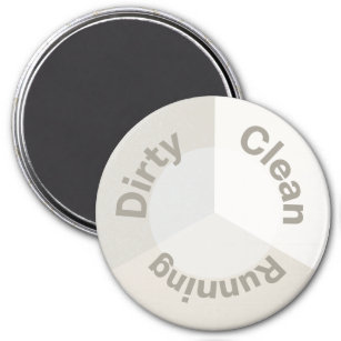 Dishwasher Clean Dirty Running Reversible Kitchen Magnet