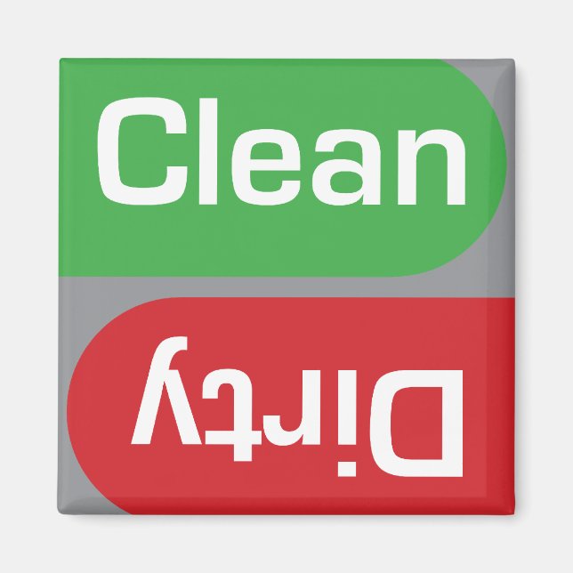 Dishwasher Clean or Dirty Sign Magnet (Front)