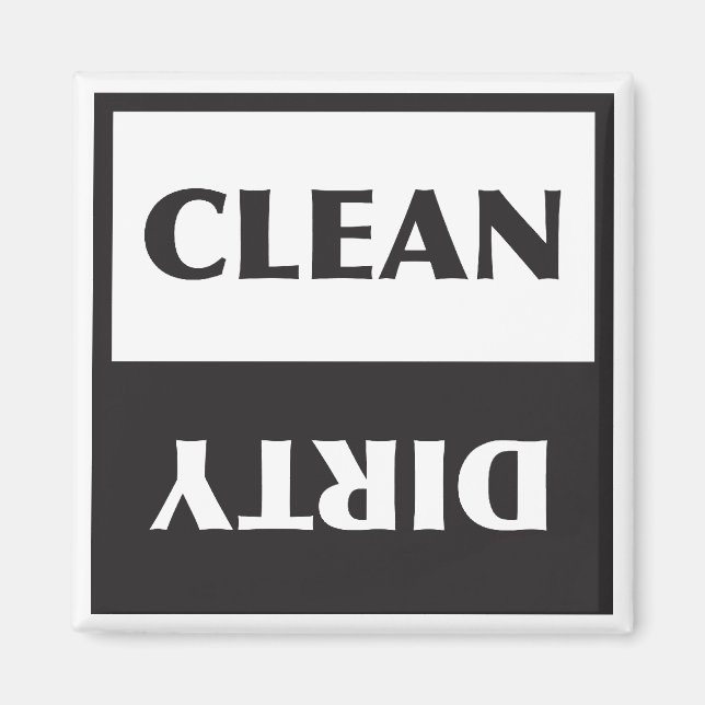 Dishwasher Clean or Dirty Sign Magnet (Front)