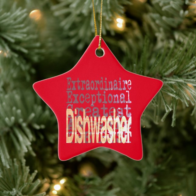 Dishwasher Extraordinaire Ceramic Ornament (Tree)