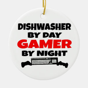 Dishwasher Gamer Ceramic Ornament