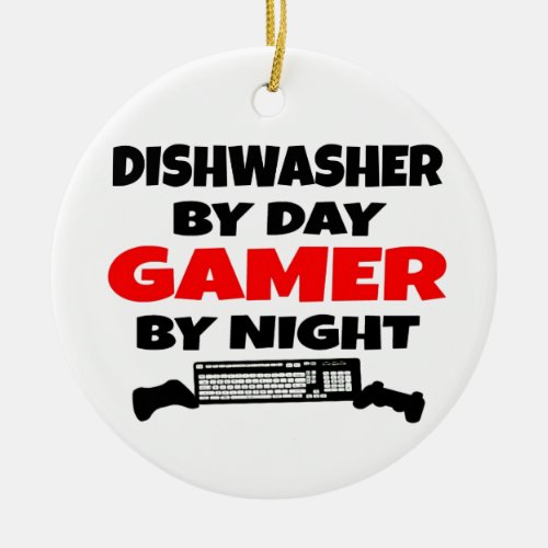 Dishwasher Gamer Ceramic Ornament