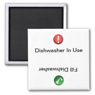 Dishwasher in Use/Fill Dishwasher Magnet