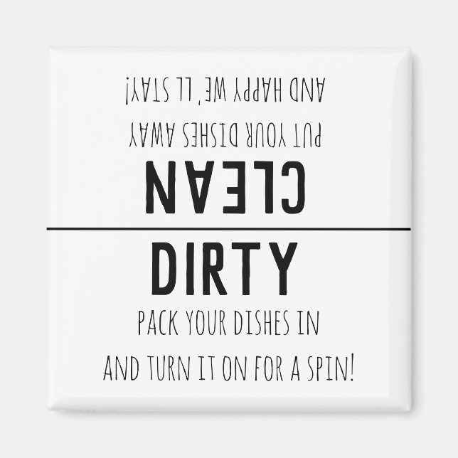 Dishwasher Indicator (Clean or Dirty) Magnet (Front)