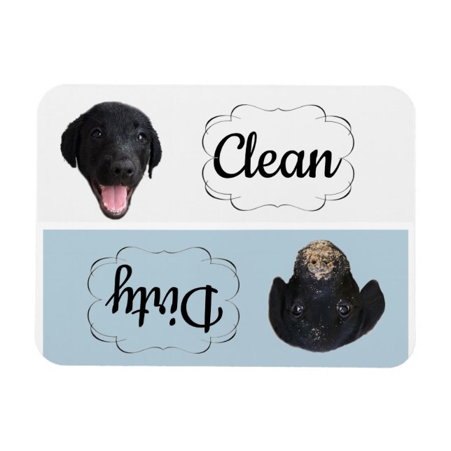 Dishwasher Magnet Black Lab-Clean/Dirty (Horizontal)