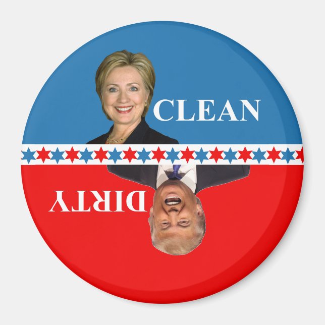 Dishwasher magnet Clinton Trump (Front)