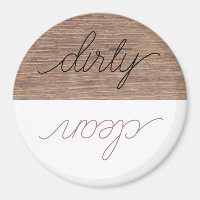 Dishwasher Magnet Dirty Clean Modern Wood