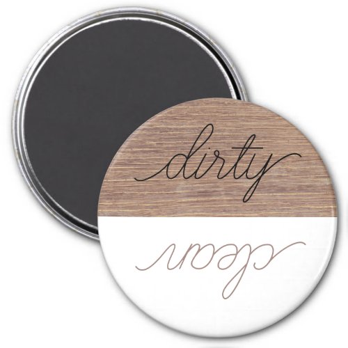 Dishwasher Magnet Dirty Clean Modern Wood