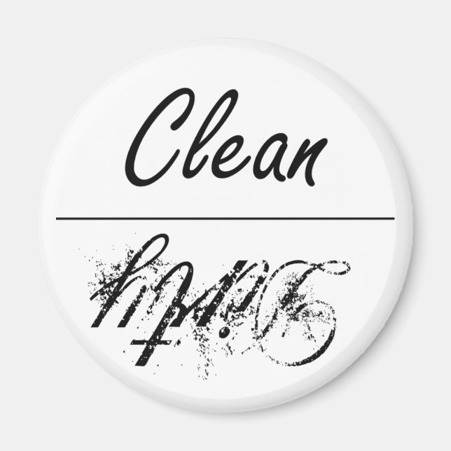 Dishwasher Magnet--Script Style Magnet (Front)