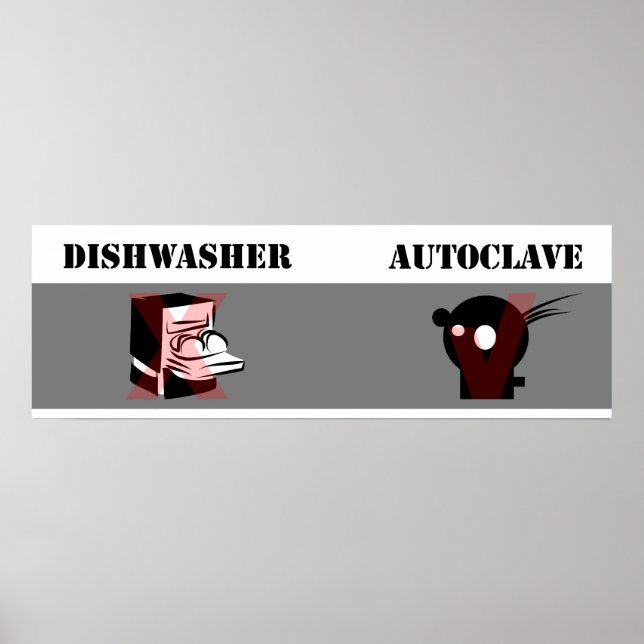 Dishwasher not equal Autoclave Poster (Front)