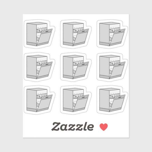 Dishwasher Wash Dishes Chores Reminder Cleaning Sticker (Sheet)