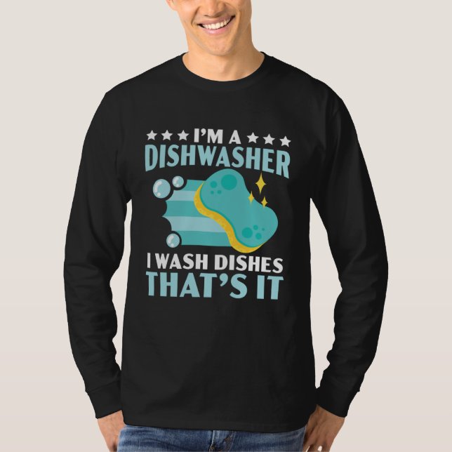 Dishwashing Job Profession Restaurant Employee Dis T-Shirt (Front)