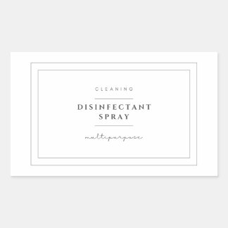 Disinfectant Spray Label Stickers