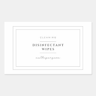 Disinfectant Wipes Label Stickers