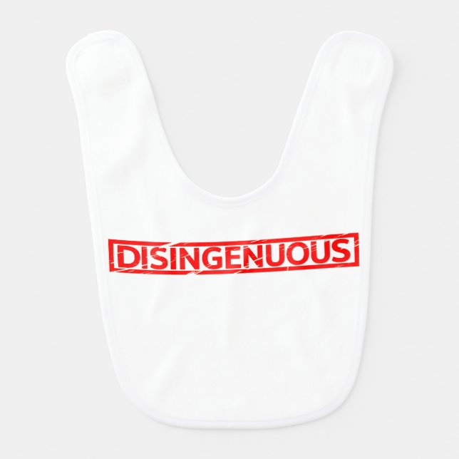 Disingenuous Stamp Baby Bib (Front)
