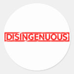 Disingenuous Stamp Classic Round Sticker