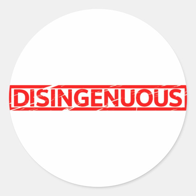 Disingenuous Stamp Classic Round Sticker (Front)