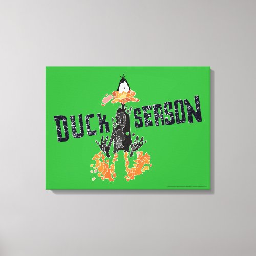 Disintegrated DAFFY DUCK Duck Season Canvas Print