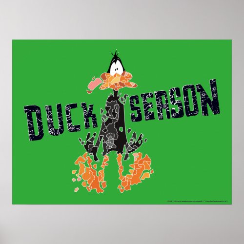 Disintegrated DAFFY DUCK Duck Season Poster