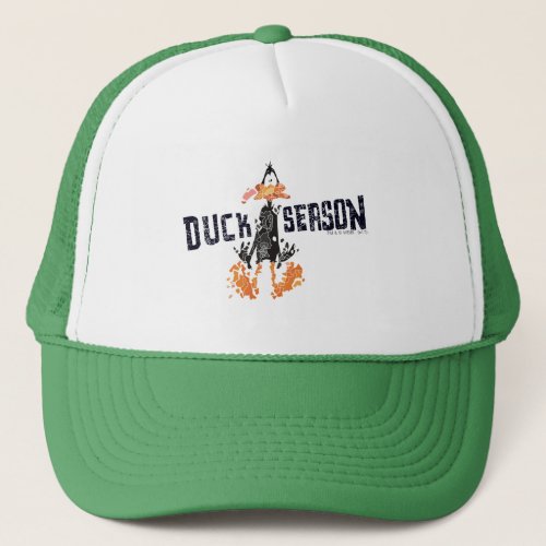 Disintegrated DAFFY DUCKâ Duck Season Trucker Hat