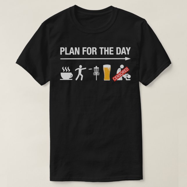 Disk Golf Basket Frisbee Golfing Frolf Coffee Beer T-Shirt (Design Front)