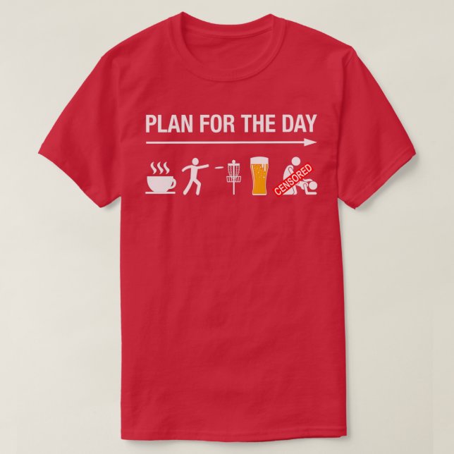 Disk Golf Basket Frisbee Golfing Frolf Coffee Beer T-Shirt (Design Front)