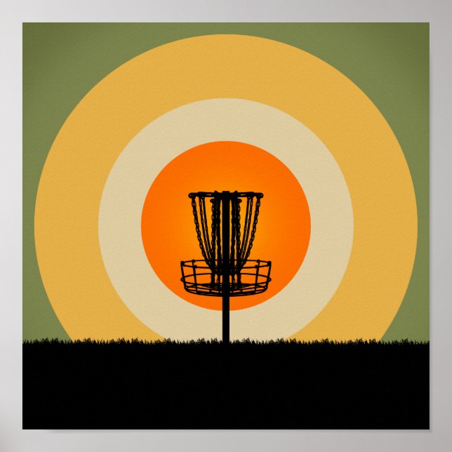 Disk Golf Basket Poster (Front)
