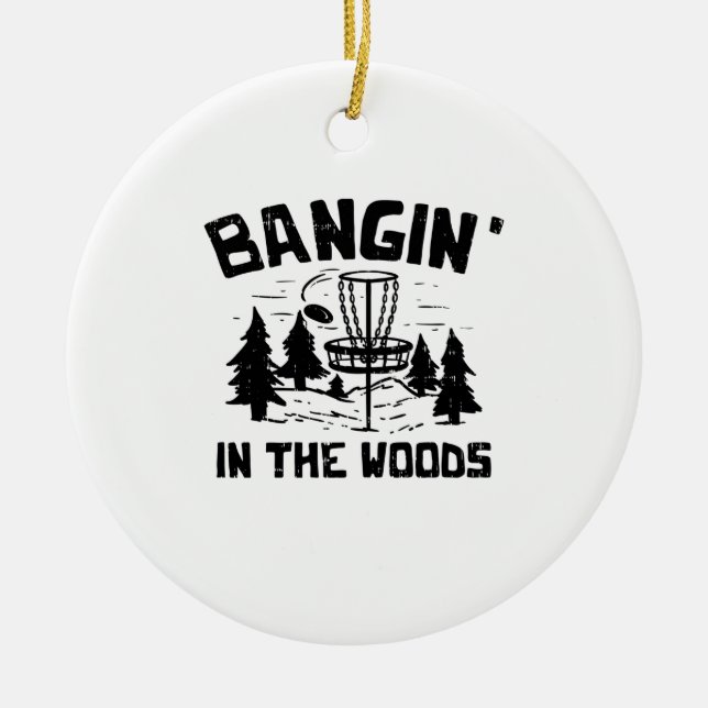 Disk Golf Ceramic Ornament (Front)